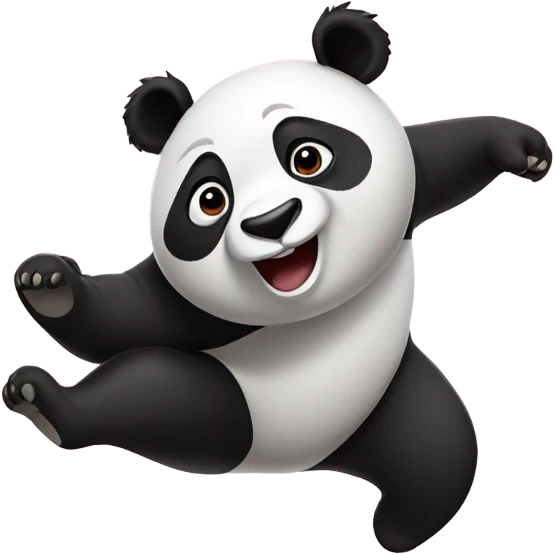 panda doing a backflip  emoji