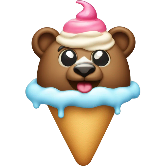 osito con un helado  emoji