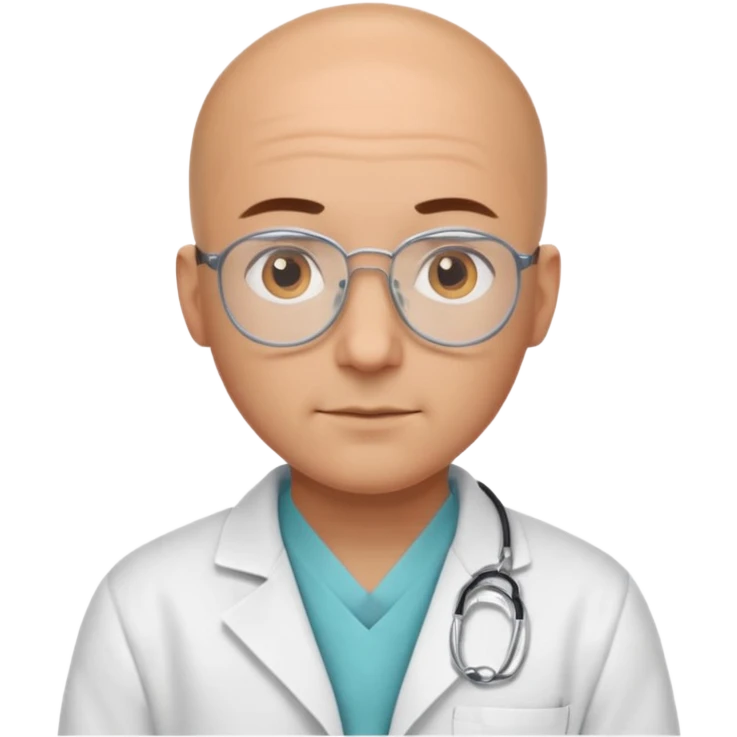 bald doctor with bandanna emoji