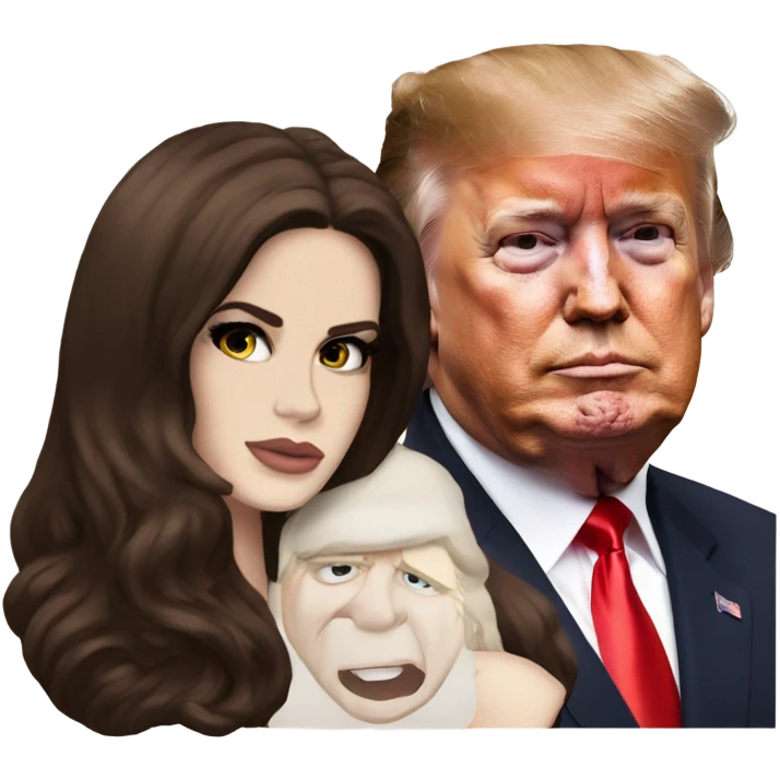 Lana del Rey and Donald trump emoji