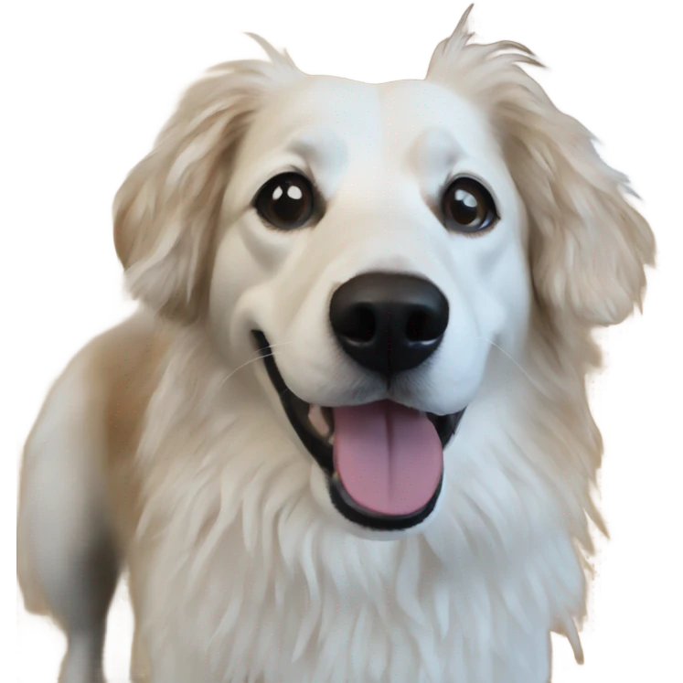 realistic indoor dog portrait emoji