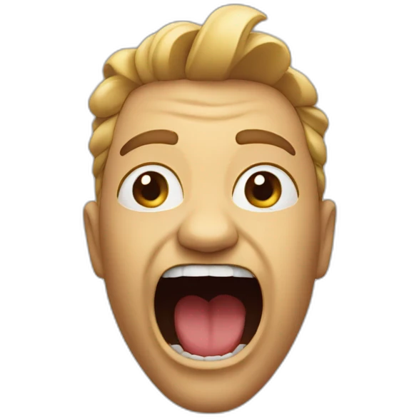Zemour mouth wide open emoji