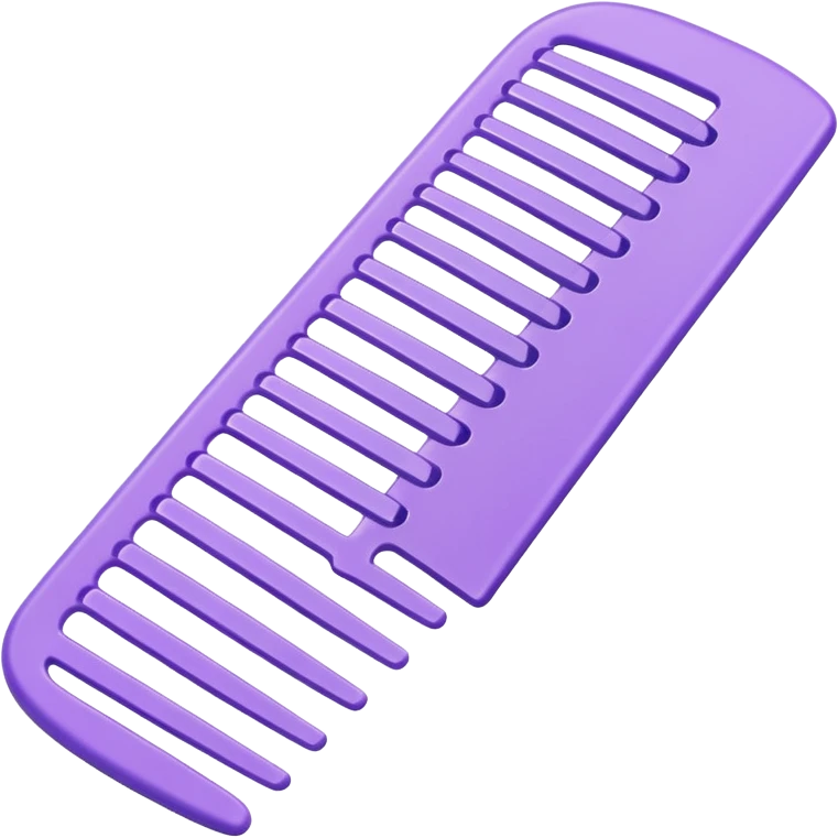 pastel purple styling comb emoji