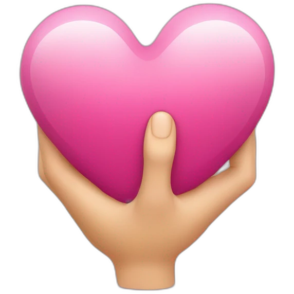 Coeur avec des main emoji