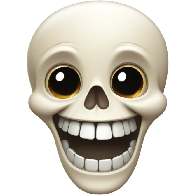 Laughing cute skeleton  emoji