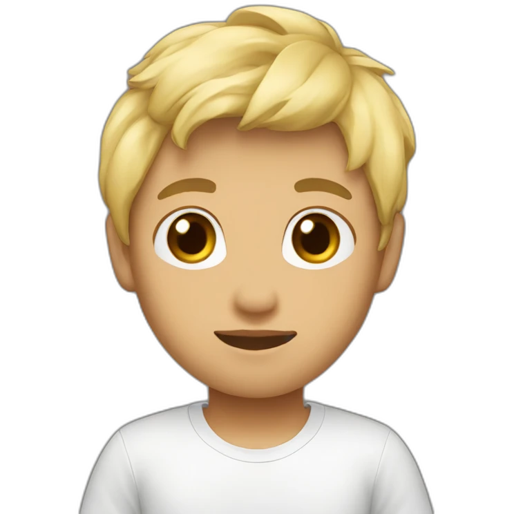 anthony-asian-designer-blond-hair-koune-on-shirt emoji