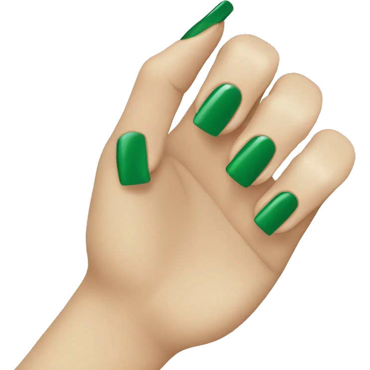 Nail polish emoji with the brat green nail color emoji