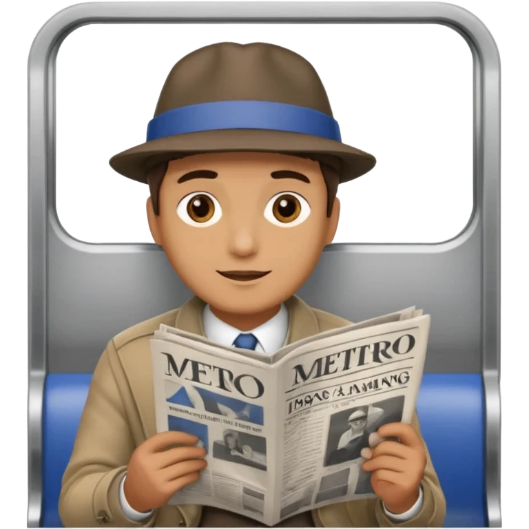 men sit in metro emoji