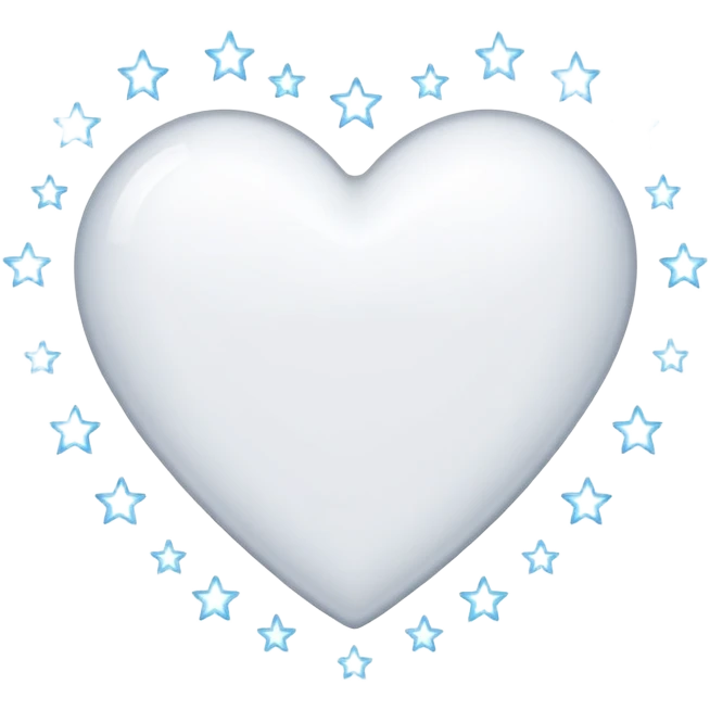 weißes herz mit sternen  emoji