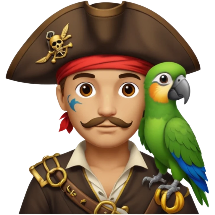 pirate and parrot emoji
