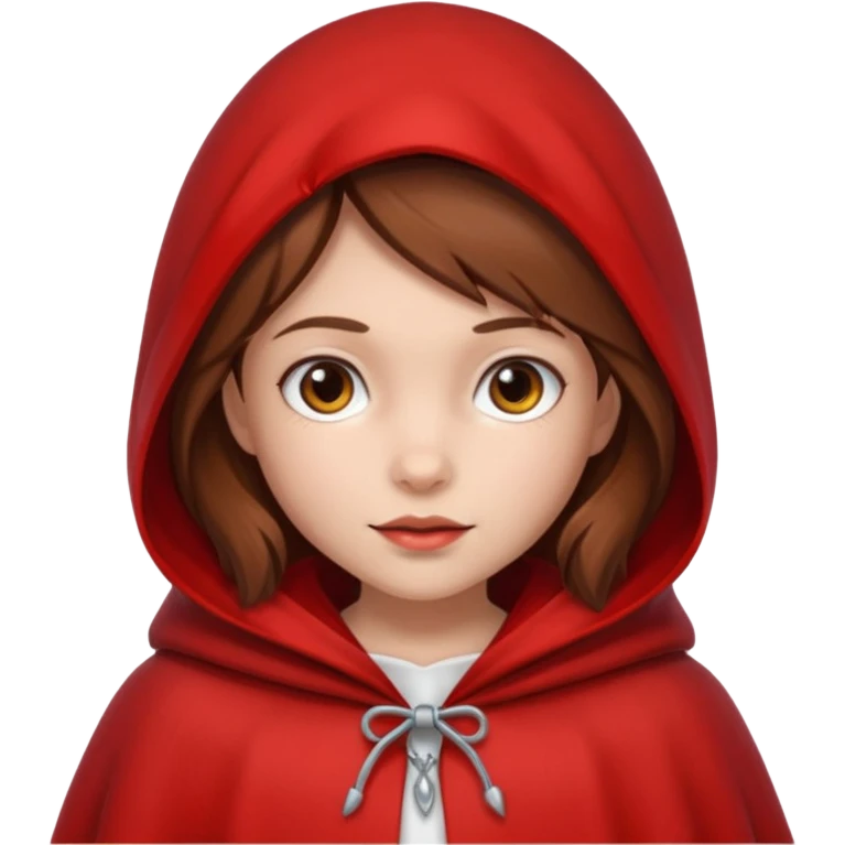 little red riding hood with brown hair 10 years old girl emoji