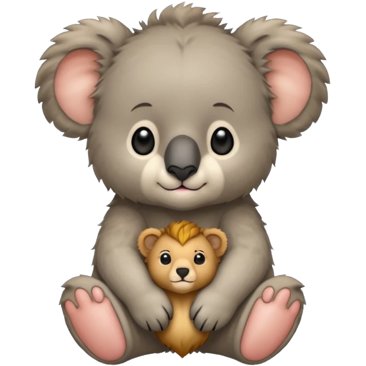 a lions hair on a Baby koala bear  emoji