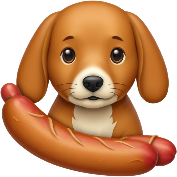 Créame un perro salchucha emoji