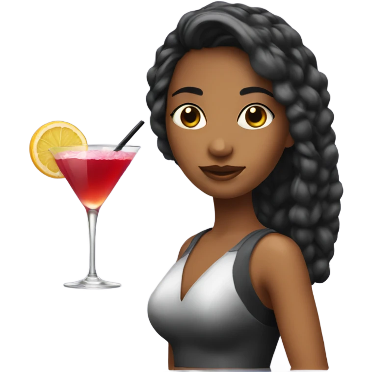 girl with cocktail emoji
