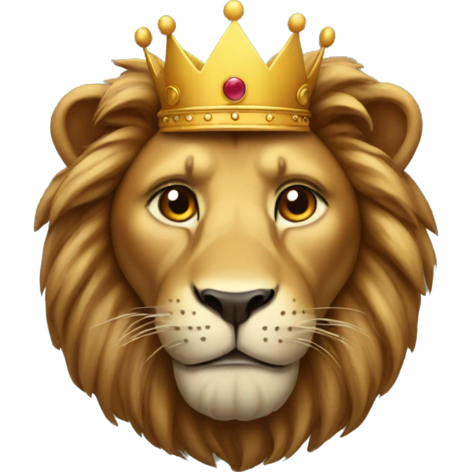 Lion with a crown emoji