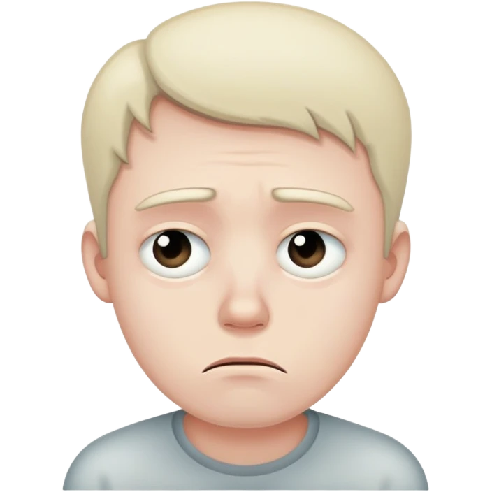 Sad guy emoji