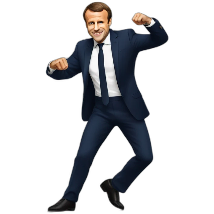 Emmanuel Macron dancing salsa emoji