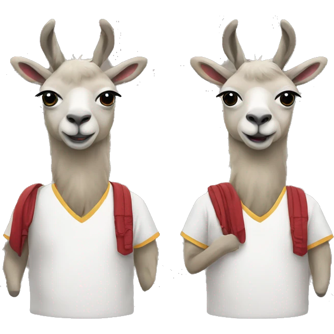 lama with a shirt emoji