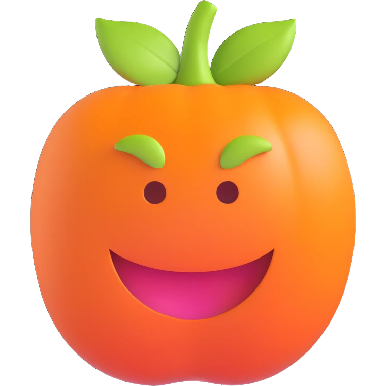 Persimmon smile emoji