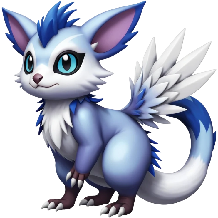 Shiny Furret-Absol-Noibat-Noivern-Hybrid (Full body) emoji