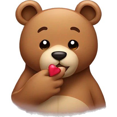 Bear sending kisses emoji