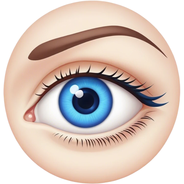 Blue pupil eye emoji