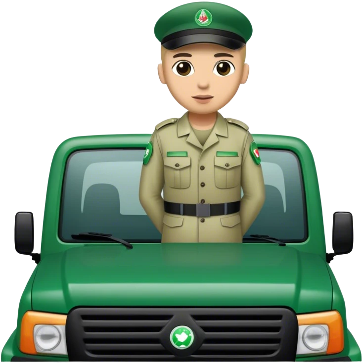 Hamas terrorist on a hillux pickup truck emoji