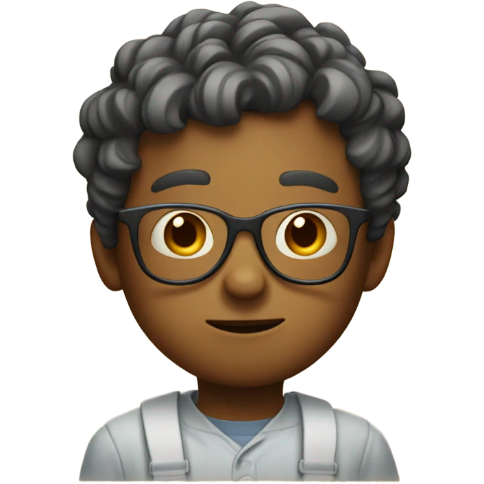 Begging cute with glasses  emoji