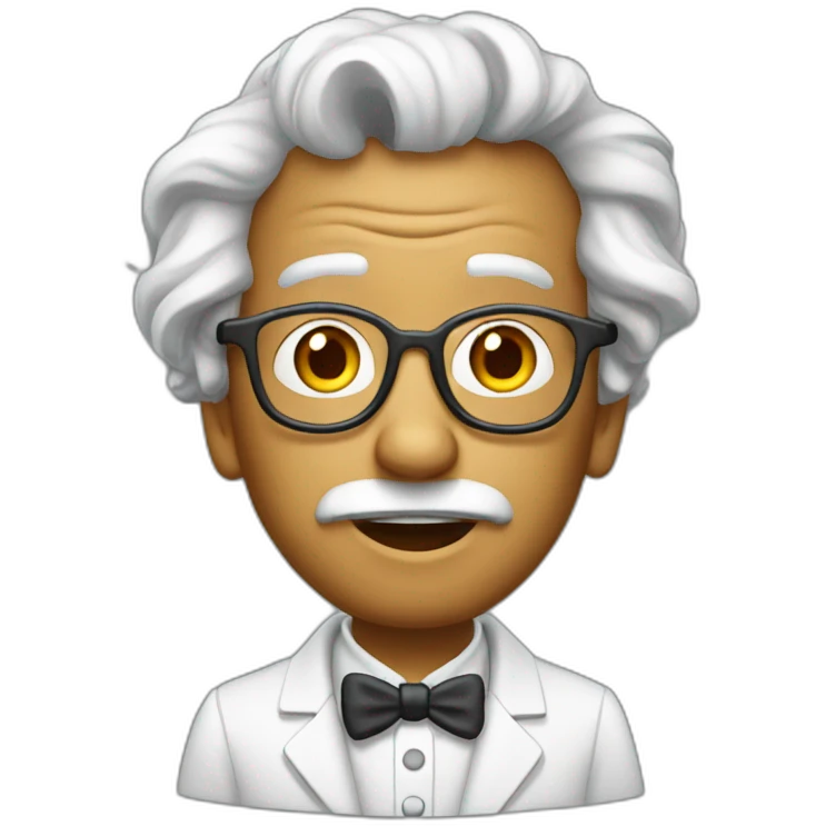 Crazy inventor scientist emoji
