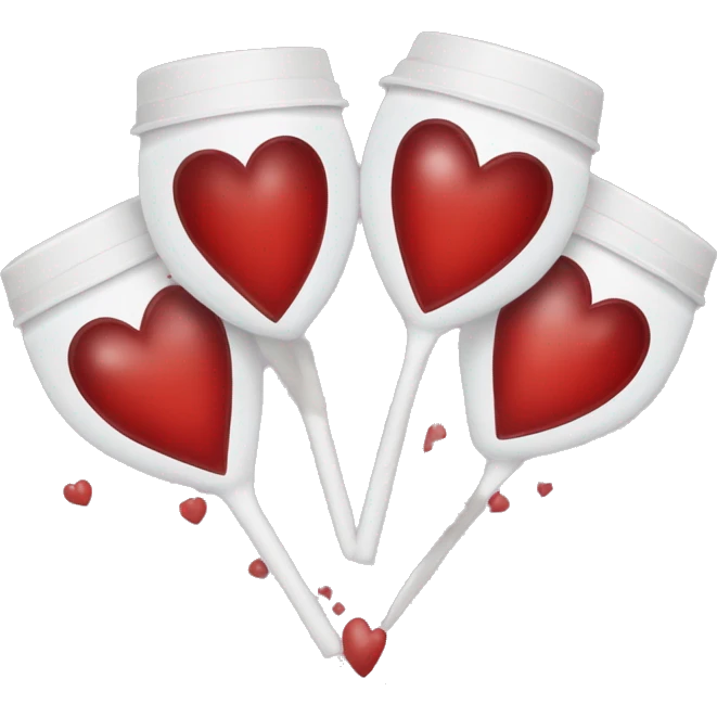 Corazón con vasos sanguíneos de color blanco emoji