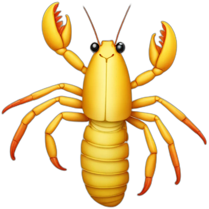 semi-crayfish semi-banana emoji
