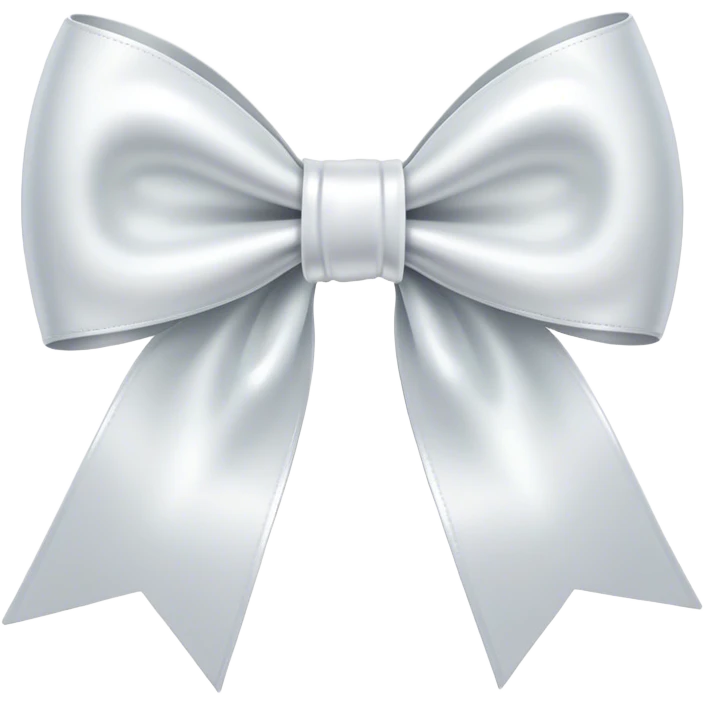 white satin bow emoji