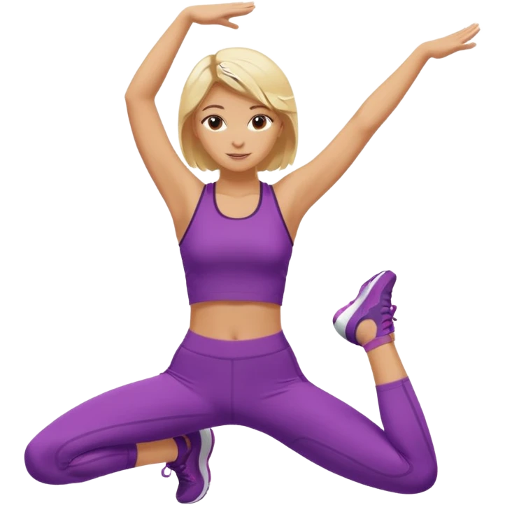 Quiero una chica rubia haciendo yoga  emoji
