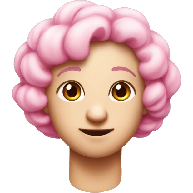 oveja con moño rosa  emoji
