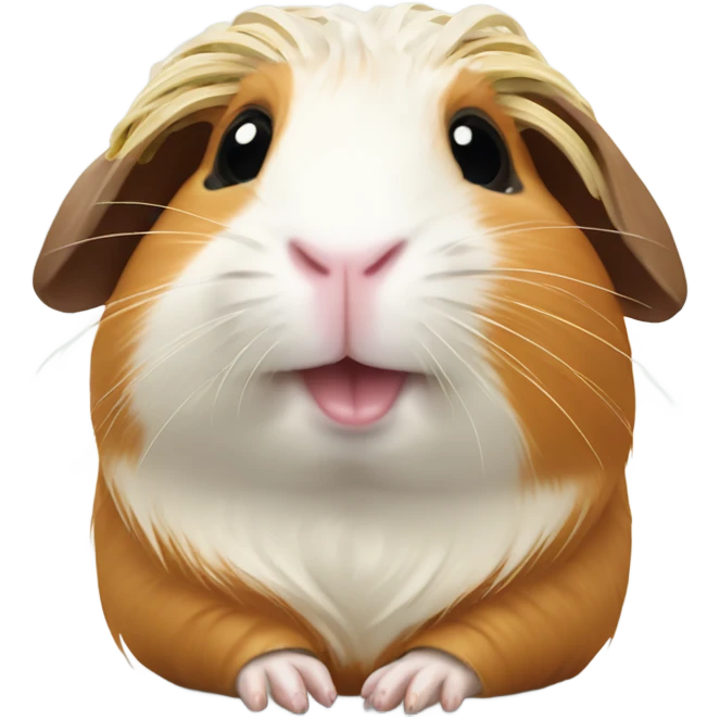 Guinea pig eating pasta emoji