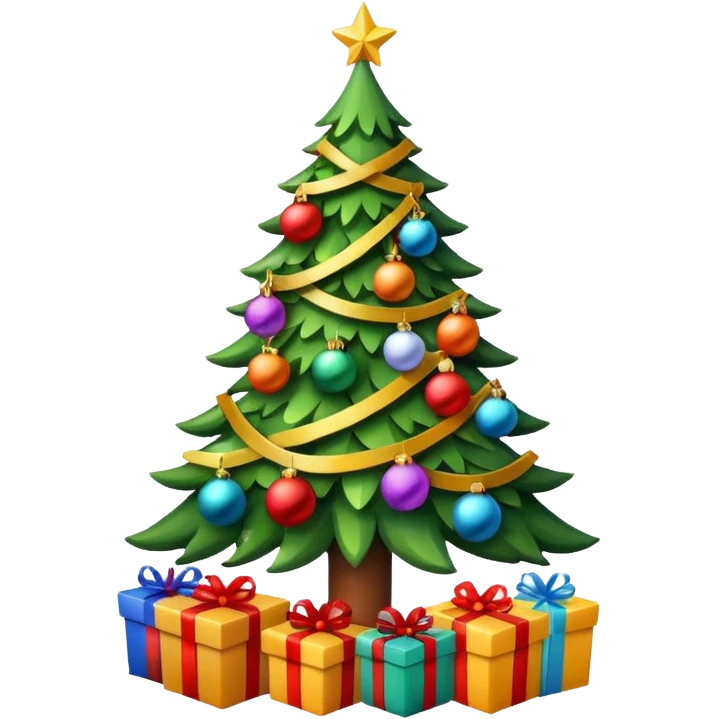 елка с подарками  emoji