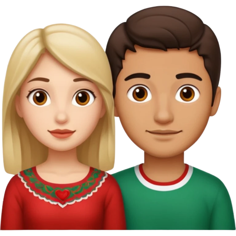 Italian girl and Mexican boy inlove emoji