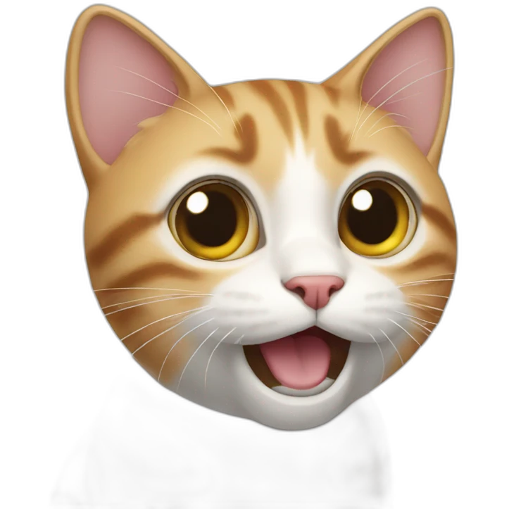 cat surprised to hear the microphone sound emoji