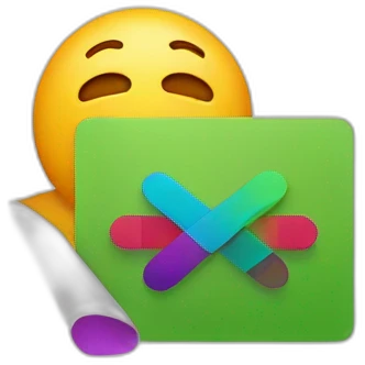 slack logo behind the no symbol emoji