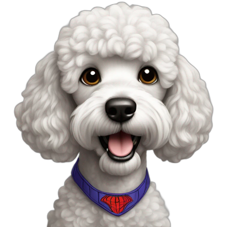 Spider man french Poodle emoji