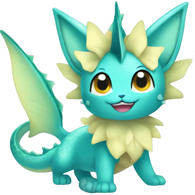 Kawaii Vaporeon full body emoji