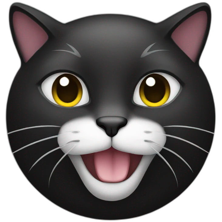 black squat cat emoji