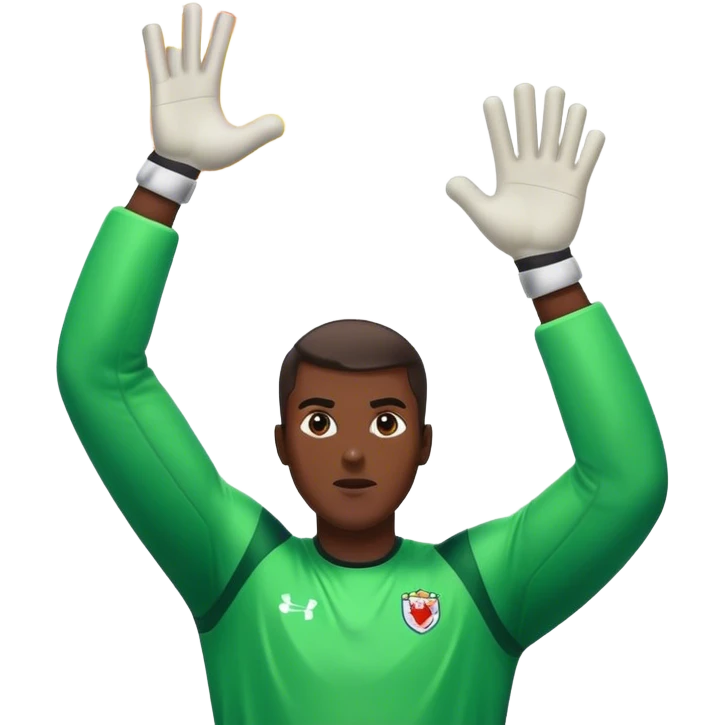 The goalkeeper's explosion above his head emoji