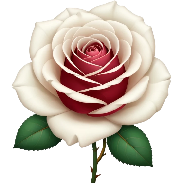 white rose, without green leaves, just flower emoji