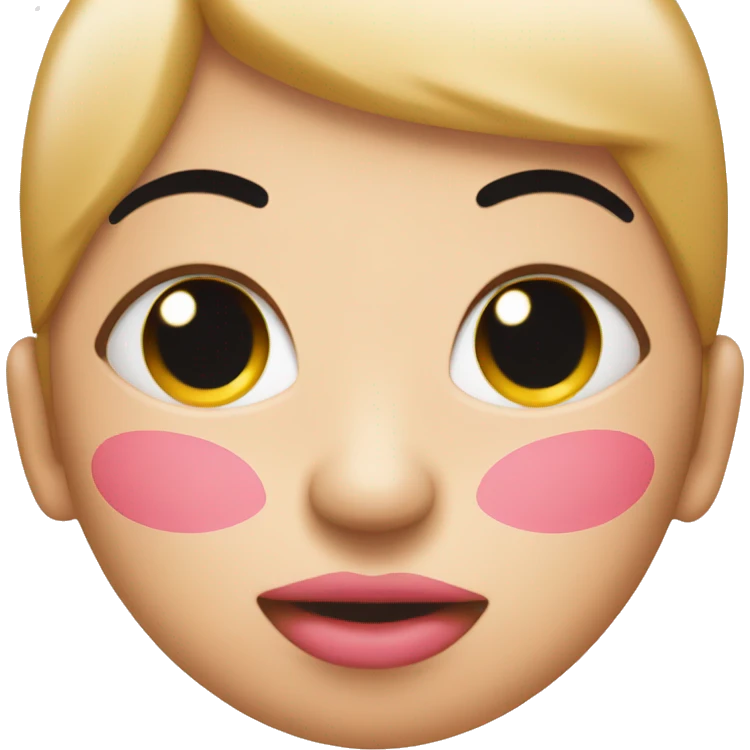 Blushing face with kiss marks all over  emoji