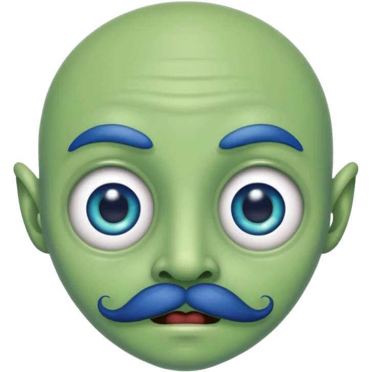 alien with mustache emoji