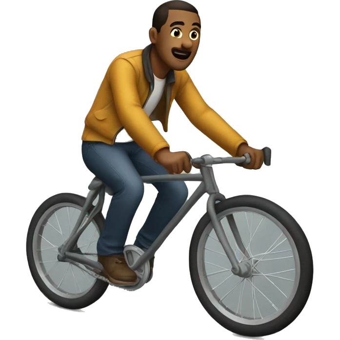 Man sit on the bike emoji