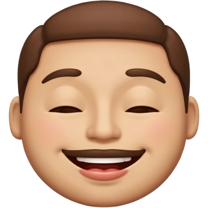 A male emoji with big fat lips with it’s eyes closed emoji