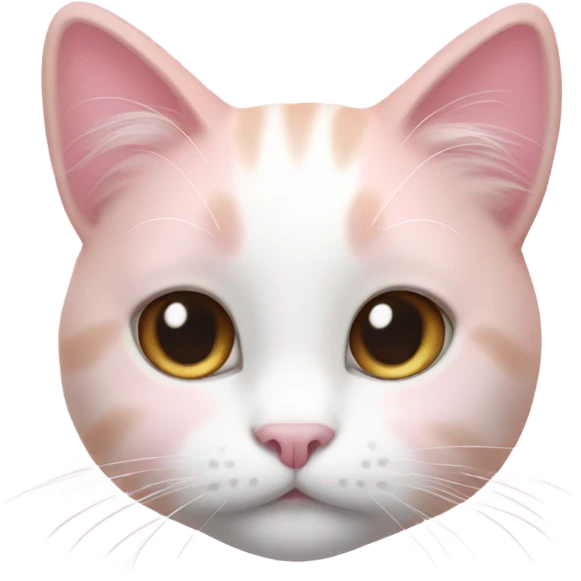 white paw paw cat soft pink emoji