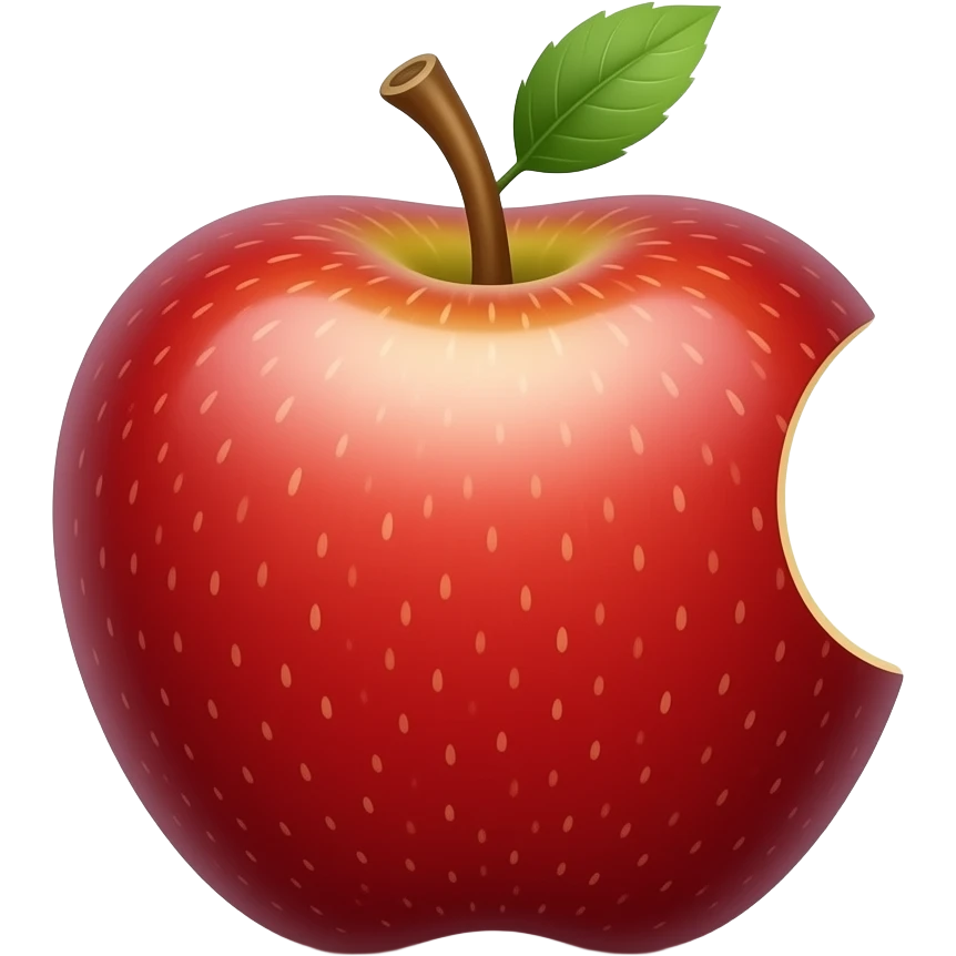 black apple logo, but the apple should be real emoji